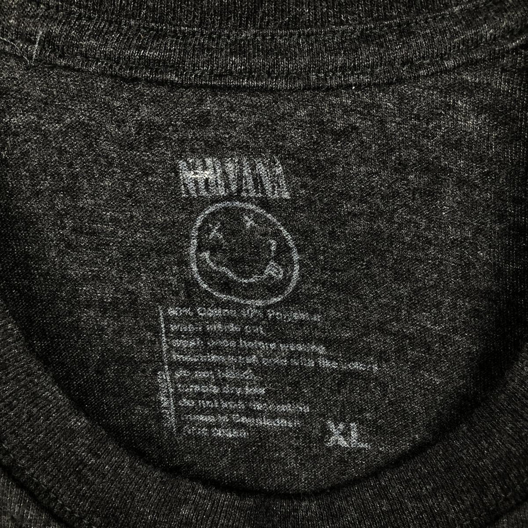 NIRVANA Nirvana Band T-shirt, Band T, Men's XL size cotton black type Vintage Second Hand