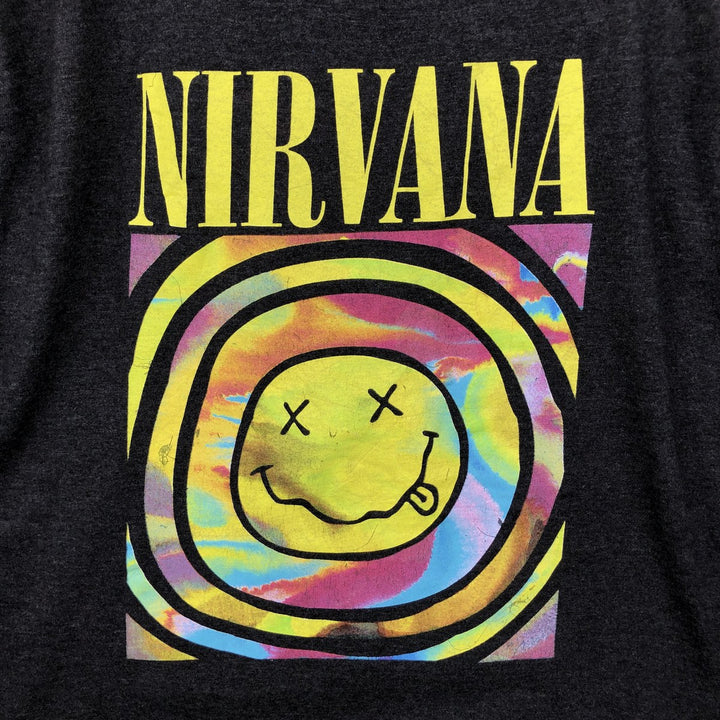 NIRVANA Nirvana Band T-shirt, Band T, Men's XL size cotton black type Vintage Second Hand