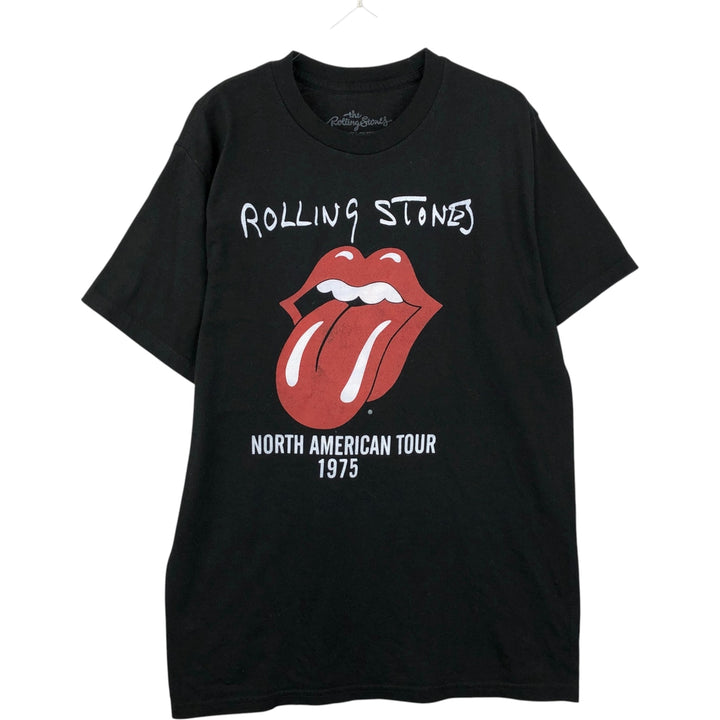 The Rolling Stones Band T-shirt, Men's M size cotton black type Vintage Second Hand