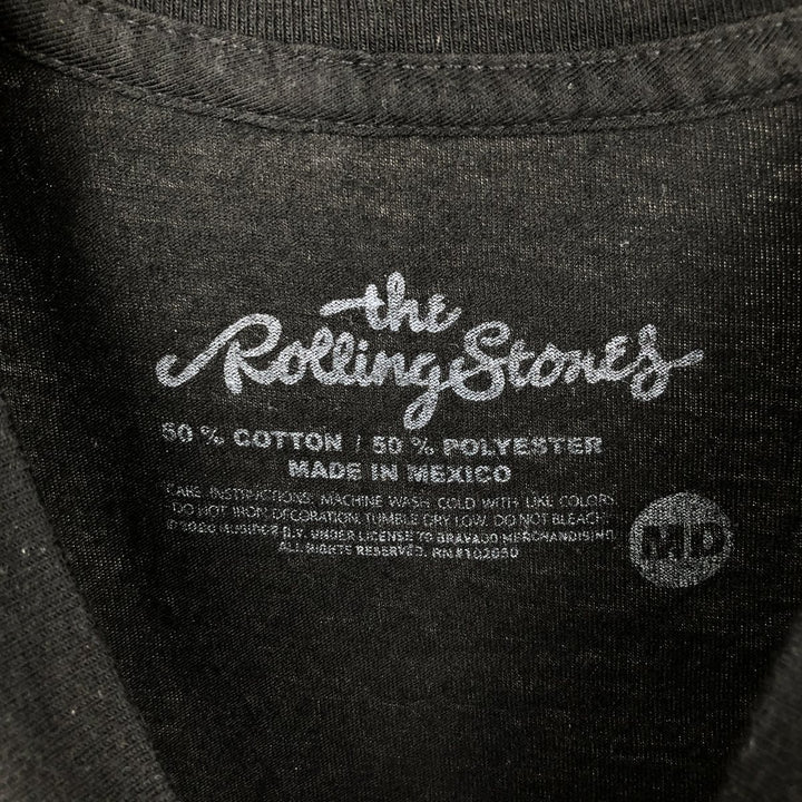 The Rolling Stones Band T-shirt, Men's M size cotton black type Vintage Second Hand