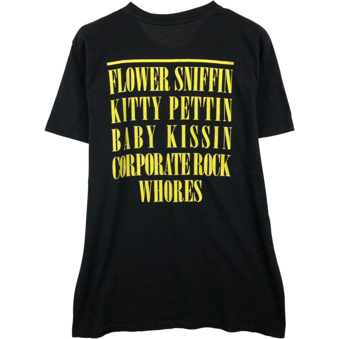 NIRVANA band t-shirt, made in the UK, men's size L equivalent, double-sided print. cotton black type Vintage Second Hand