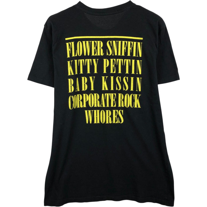 NIRVANA band t-shirt, made in the UK, men's size L equivalent, double-sided print. cotton black type Vintage Second Hand