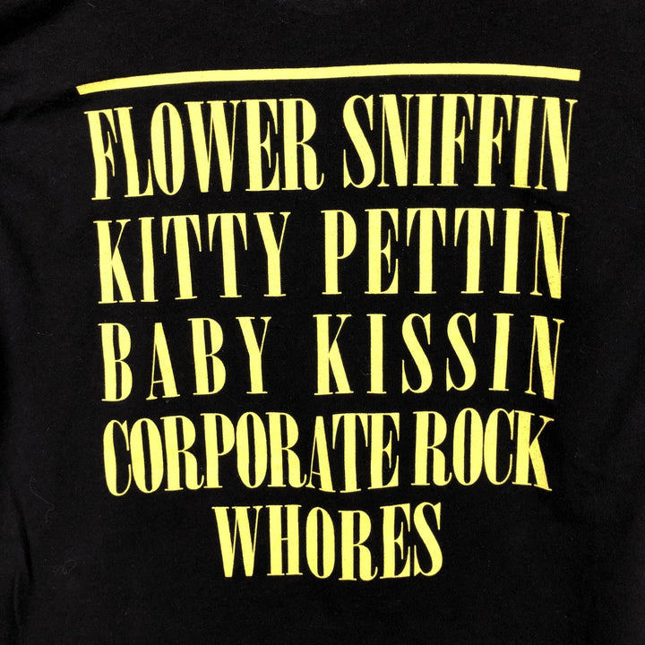 NIRVANA band t-shirt, made in the UK, men's size L equivalent, double-sided print. cotton black type Vintage Second Hand