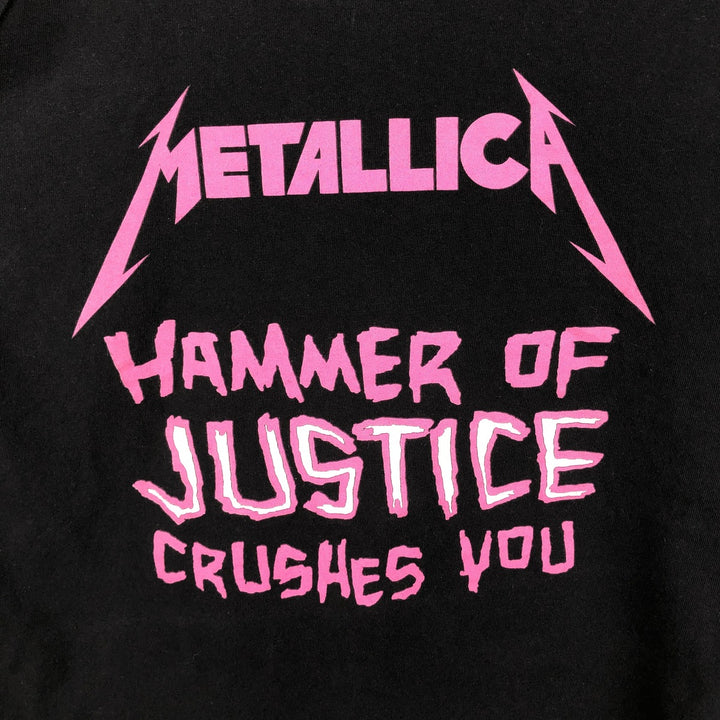 METALLICA Skull Pattern Band T-shirt Band Tee Men's L size cotton black type Vintage Second Hand