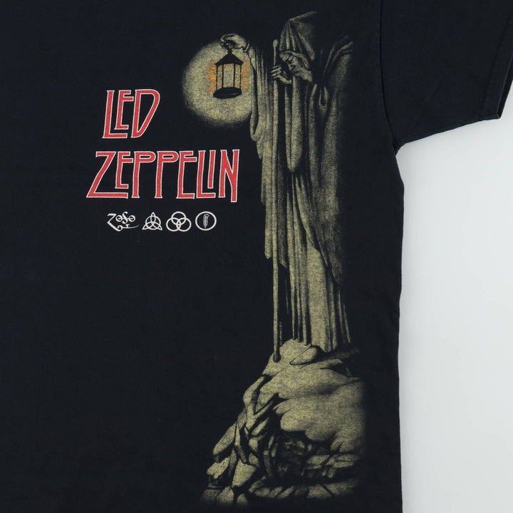 Gildan LED ZEPPELIN Band T-shirt, Men's XL size cotton black type Vintage Second Hand