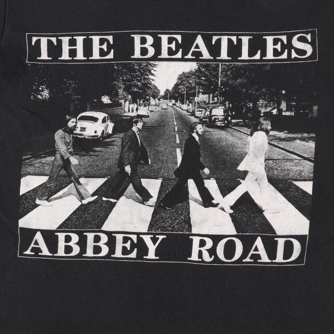 THE BEATLES Band T-shirt, Band T, Men's S size cotton black type Vintage Second Hand