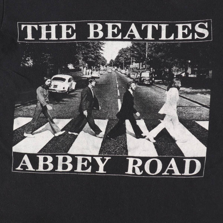 THE BEATLES Band T-shirt, Band T, Men's S size cotton black type Vintage Second Hand