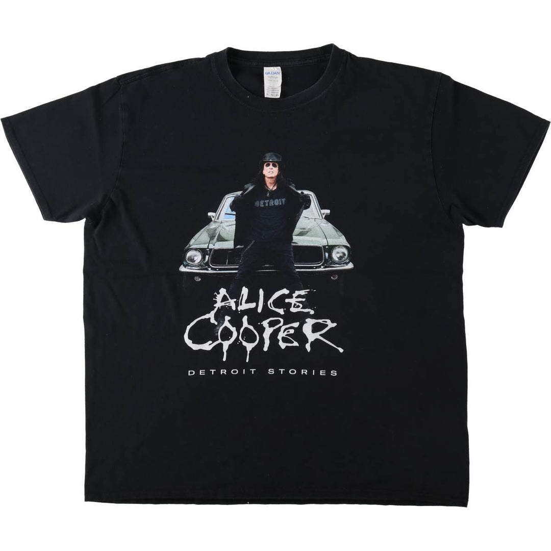 Gildan Alice Cooper Band T-shirt, Men's XL equivalent. cotton black type Vintage Second Hand
