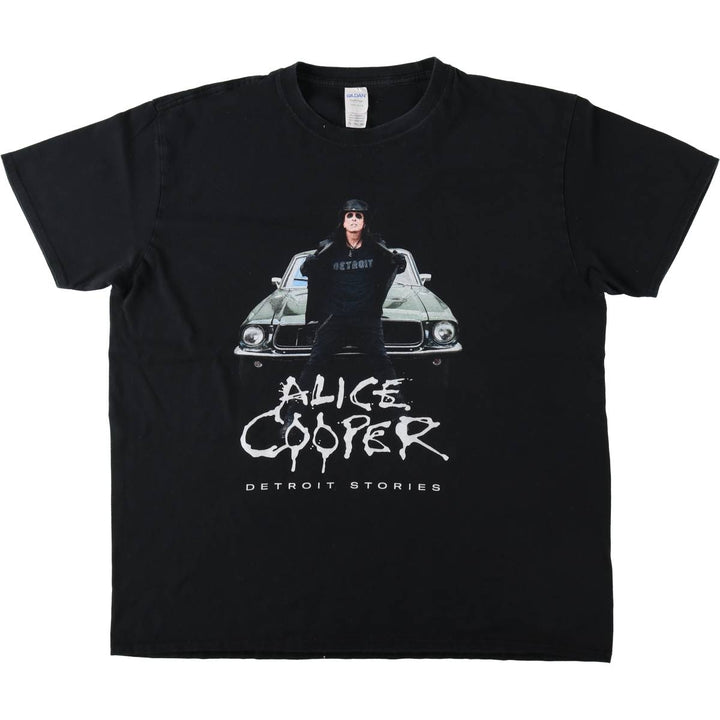 Gildan Alice Cooper Band T-shirt, Men's XL equivalent. cotton black type Vintage Second Hand