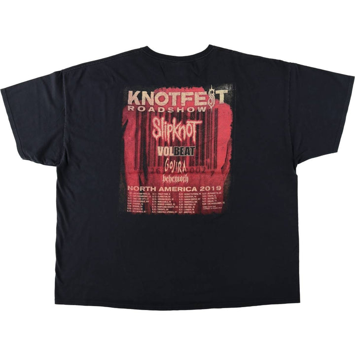 Big Size Fruit of the Loom Slipknot Band T-Shirt (Men's XXXL equivalent) cotton black type Vintage Second Hand