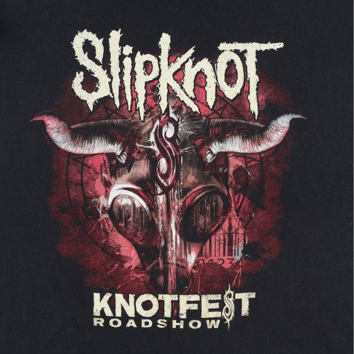 Big Size Fruit of the Loom Slipknot Band T-Shirt (Men's XXXL equivalent) cotton black type Vintage Second Hand