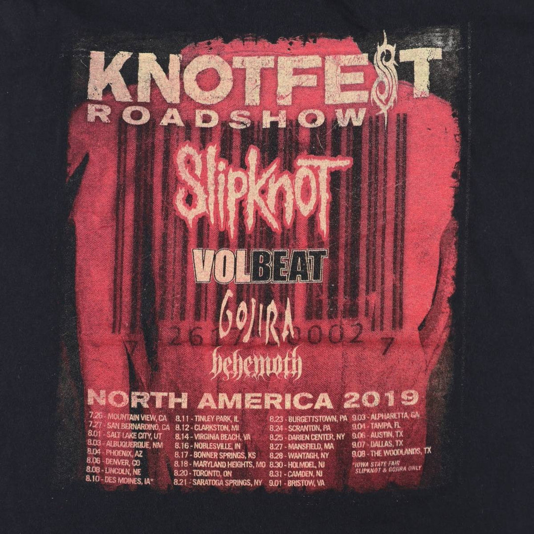 Big Size Fruit of the Loom Slipknot Band T-Shirt (Men's XXXL equivalent) cotton black type Vintage Second Hand