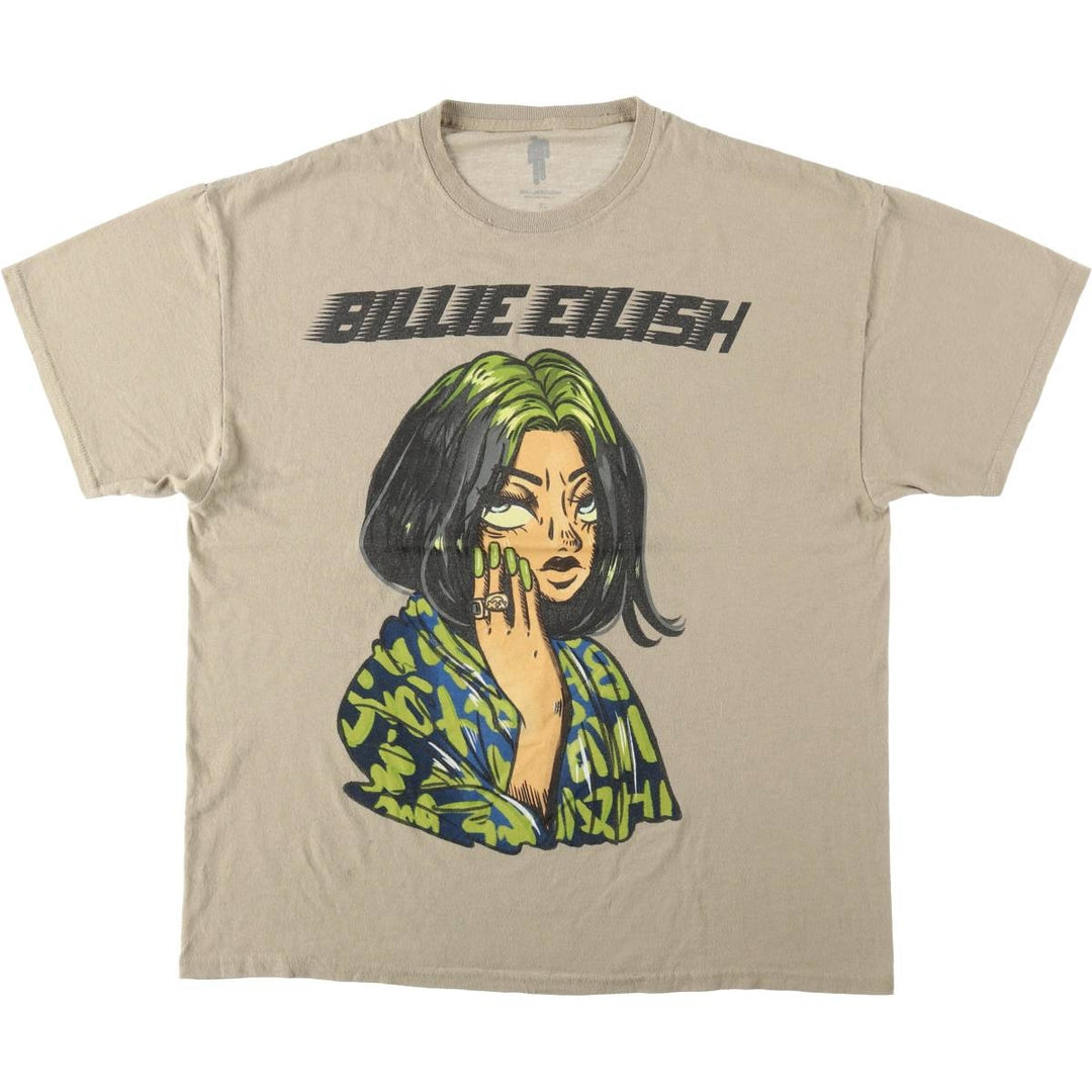 BILLIE EILISH Billie Eilish Band T-Shirt, Men's XL unclear Beige type Vintage Second Hand