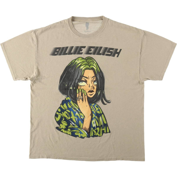 BILLIE EILISH Billie Eilish Band T-Shirt, Men's XL unclear Beige type Vintage Second Hand