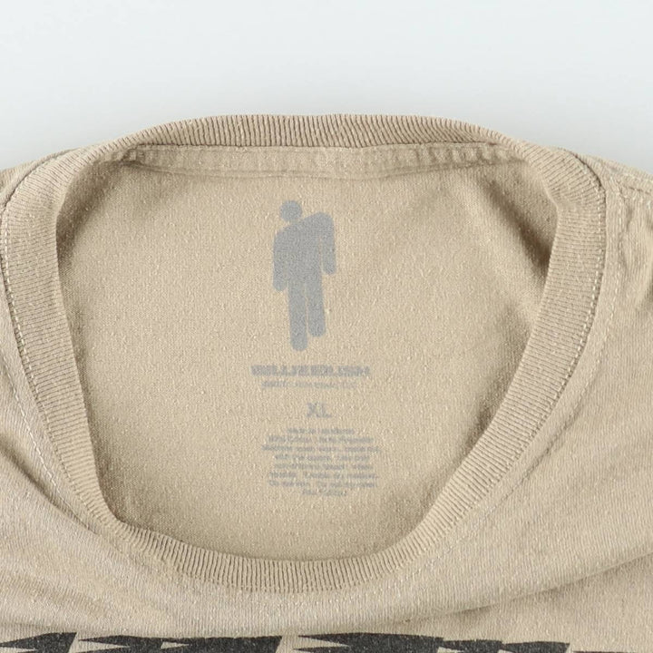 BILLIE EILISH Billie Eilish Band T-Shirt, Men's XL unclear Beige type Vintage Second Hand