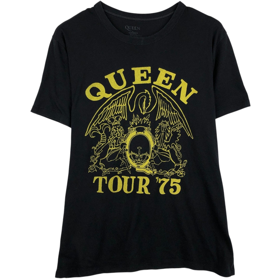 QUEEN band t-shirt, made in USA, men's size L equivalent. cotton black type Vintage Second Hand
