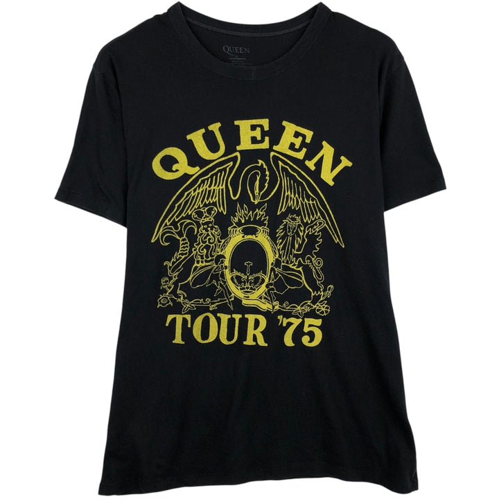 QUEEN band t-shirt, made in USA, men's size L equivalent. cotton black type Vintage Second Hand