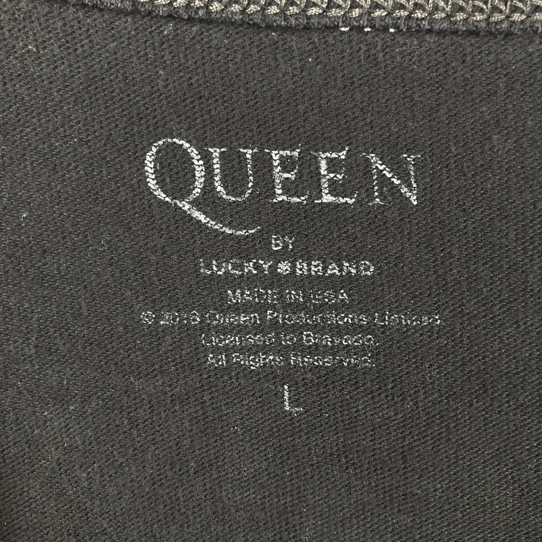 QUEEN band t-shirt, made in USA, men's size L equivalent. cotton black type Vintage Second Hand