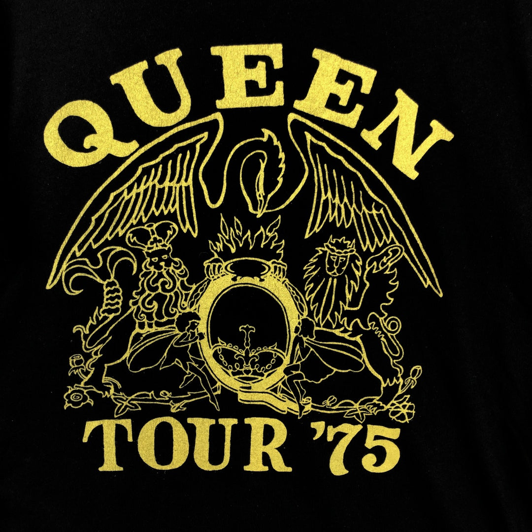 QUEEN band t-shirt, made in USA, men's size L equivalent. cotton black type Vintage Second Hand