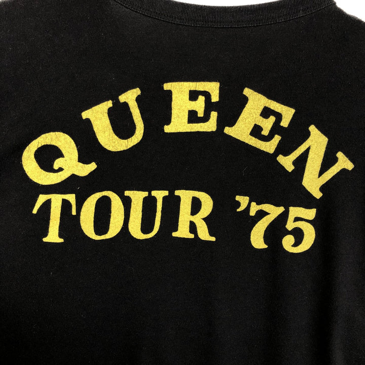 QUEEN band t-shirt, made in USA, men's size L equivalent. cotton black type Vintage Second Hand