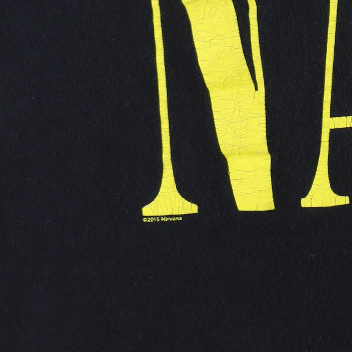 NIRVANA Nirvana Band T-shirt, Band T, Men's L size cotton black type Vintage Second Hand