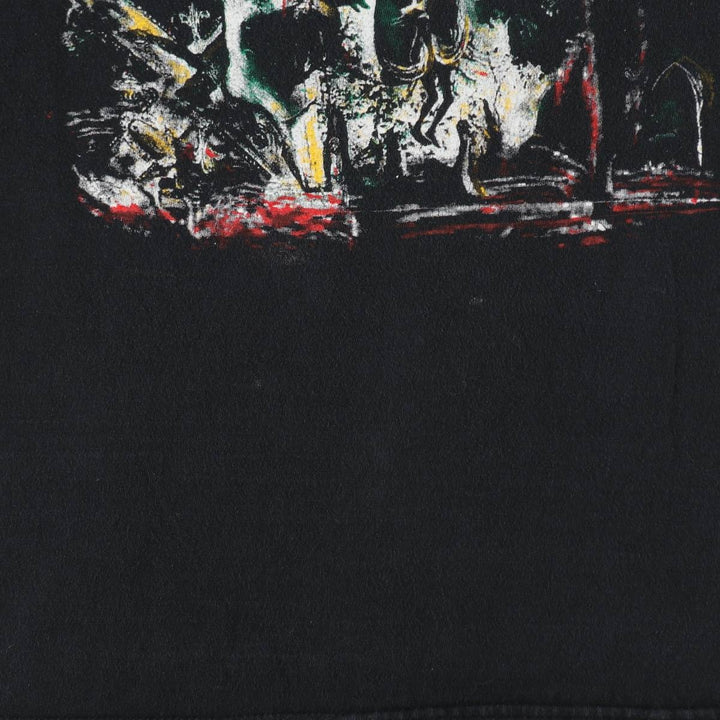 SEL SLAYER Skull Pattern Band T-Shirt (Men's Size L) cotton black type Vintage Second Hand