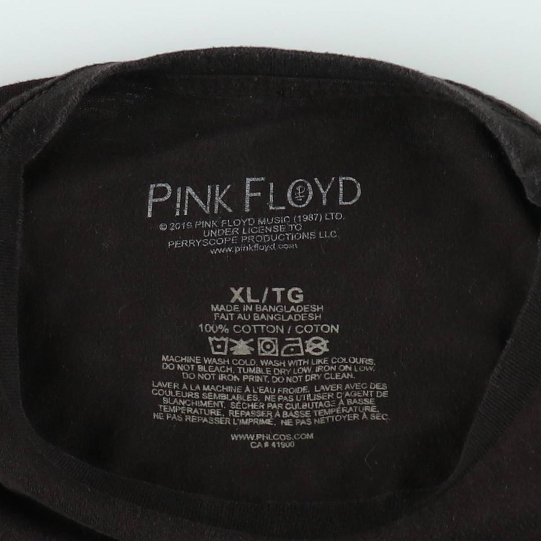 PINK FLOYD Pink Floyd Band T-shirt Band T Men's XL size cotton black type Vintage Second Hand