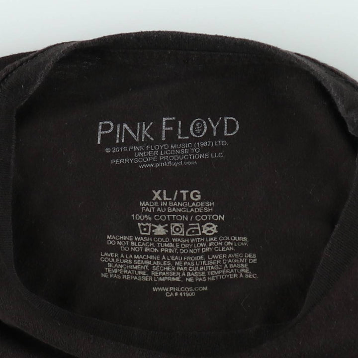 PINK FLOYD Pink Floyd Band T-shirt Band T Men's XL size cotton black type Vintage Second Hand