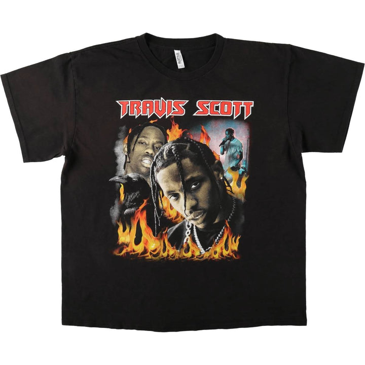 ALSTYLE TRAVIS SCOTT Rap T-Shirt (Men's XL equivalent) cotton black type Vintage Second Hand