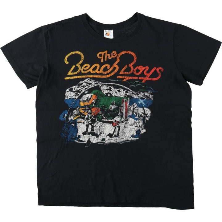 BAY ISLAND THE BEACH BOYS Band T-shirt (Men's size L) cotton black type Vintage Second Hand