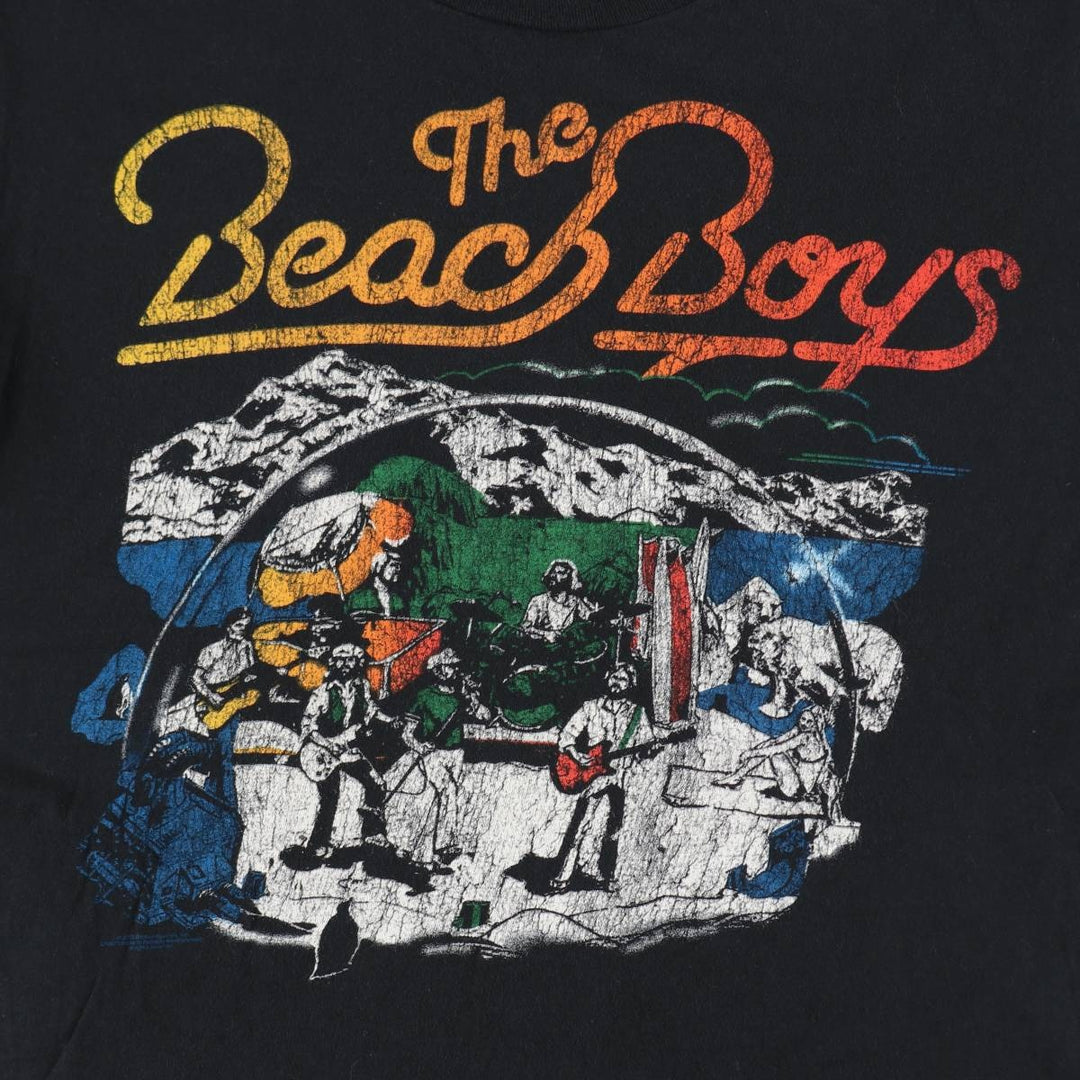 BAY ISLAND THE BEACH BOYS Band T-shirt (Men's size L) cotton black type Vintage Second Hand