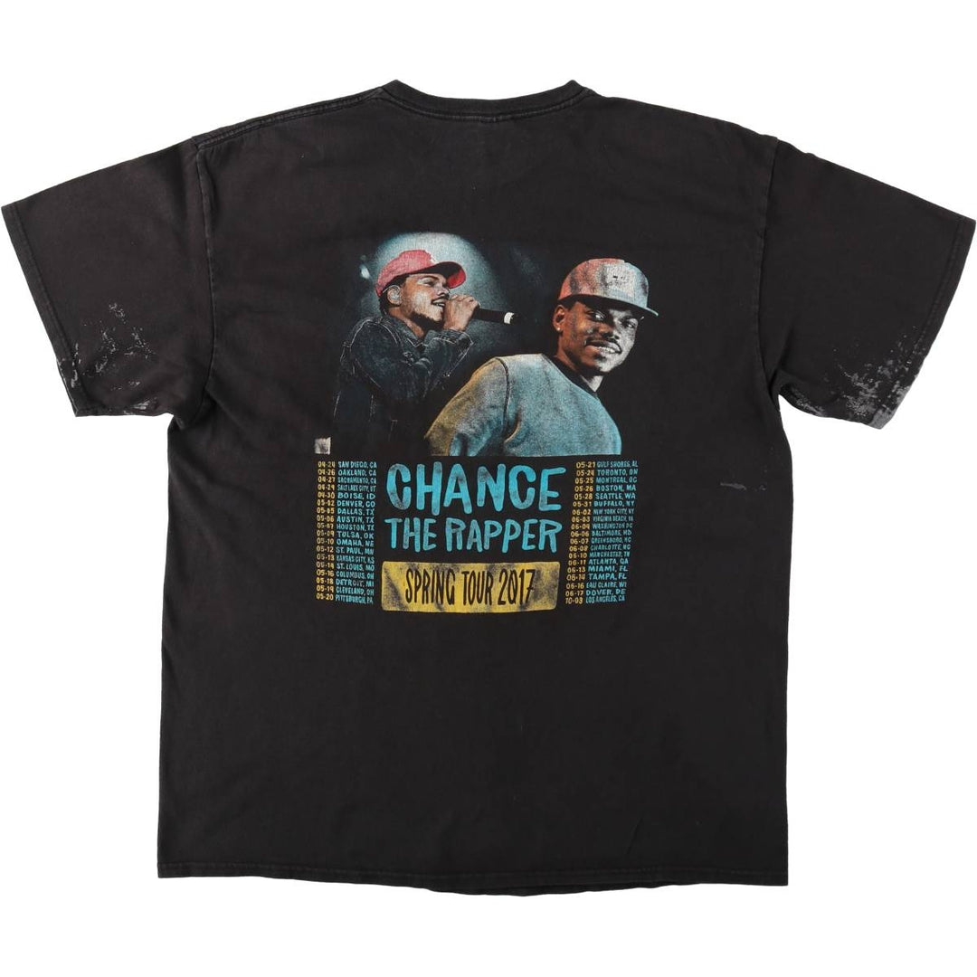 DELTA CHANCE THE RAPPER Rap T-Shirt (Men's XL equivalent) cotton black type Vintage Second Hand