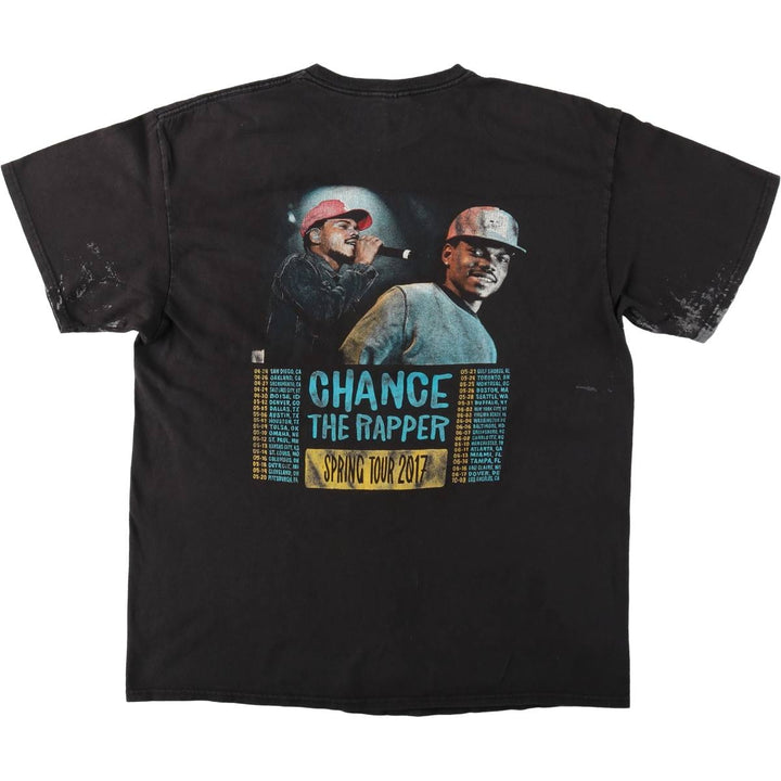 DELTA CHANCE THE RAPPER Rap T-Shirt (Men's XL equivalent) cotton black type Vintage Second Hand