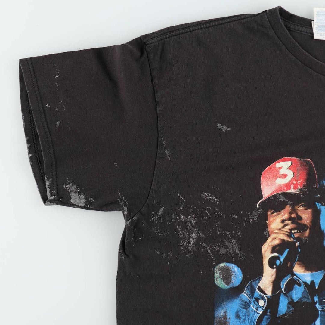DELTA CHANCE THE RAPPER Rap T-Shirt (Men's XL equivalent) cotton black type Vintage Second Hand