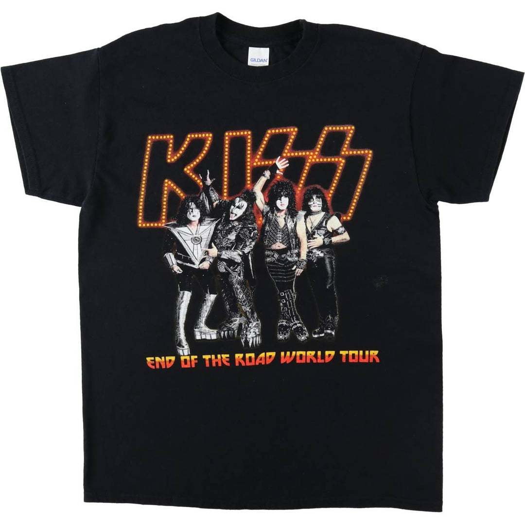 Gildan KISS band T-shirt, men's size M cotton black type Vintage Second Hand