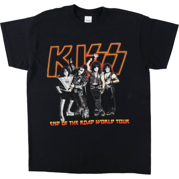 Gildan KISS band T-shirt, men's size M cotton black type Vintage Second Hand