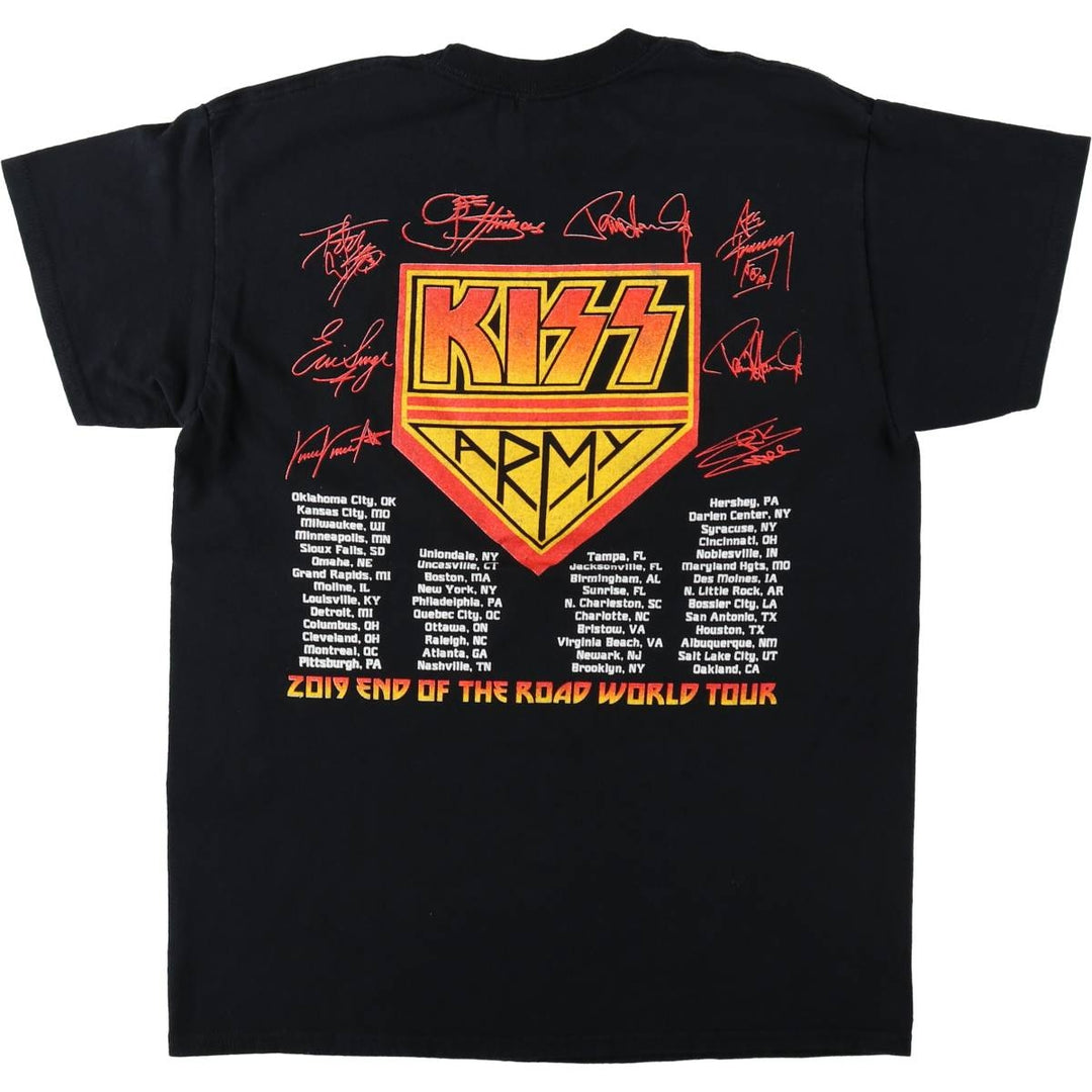 Gildan KISS band T-shirt, men's size M cotton black type Vintage Second Hand