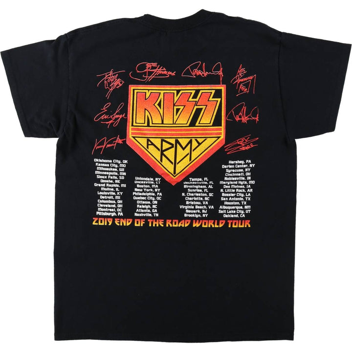 Gildan KISS band T-shirt, men's size M cotton black type Vintage Second Hand
