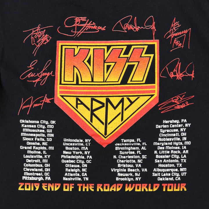 Gildan KISS band T-shirt, men's size M cotton black type Vintage Second Hand