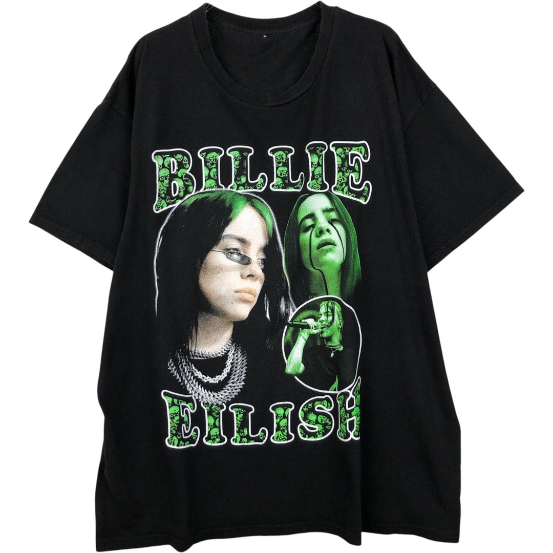Billie Eilish band T-shirt, men's size L unclear black type Vintage Second Hand