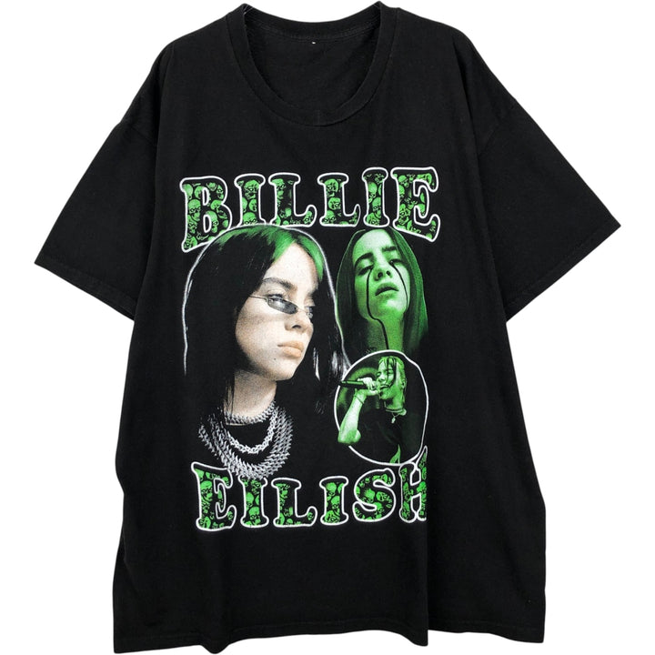 Billie Eilish band T-shirt, men's size L unclear black type Vintage Second Hand
