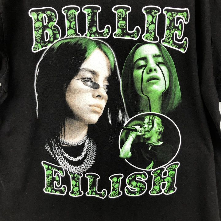 Billie Eilish band T-shirt, men's size L unclear black type Vintage Second Hand