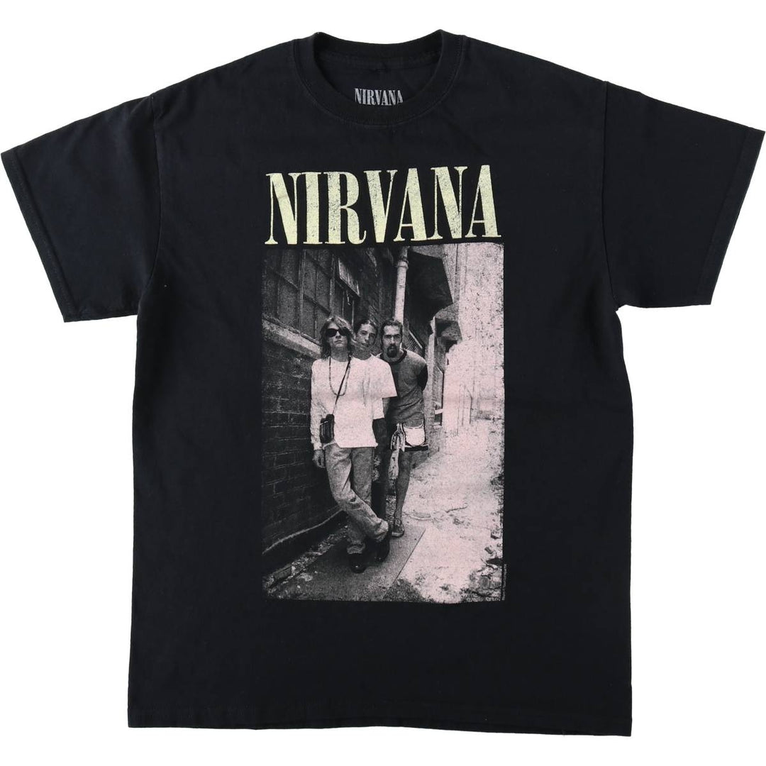 NIRVANA Nirvana Band T-shirt, Band T, Men's S size unclear black type Vintage Second Hand