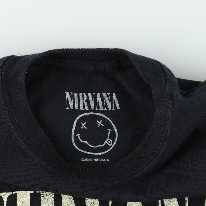 NIRVANA Nirvana Band T-shirt, Band T, Men's S size unclear black type Vintage Second Hand