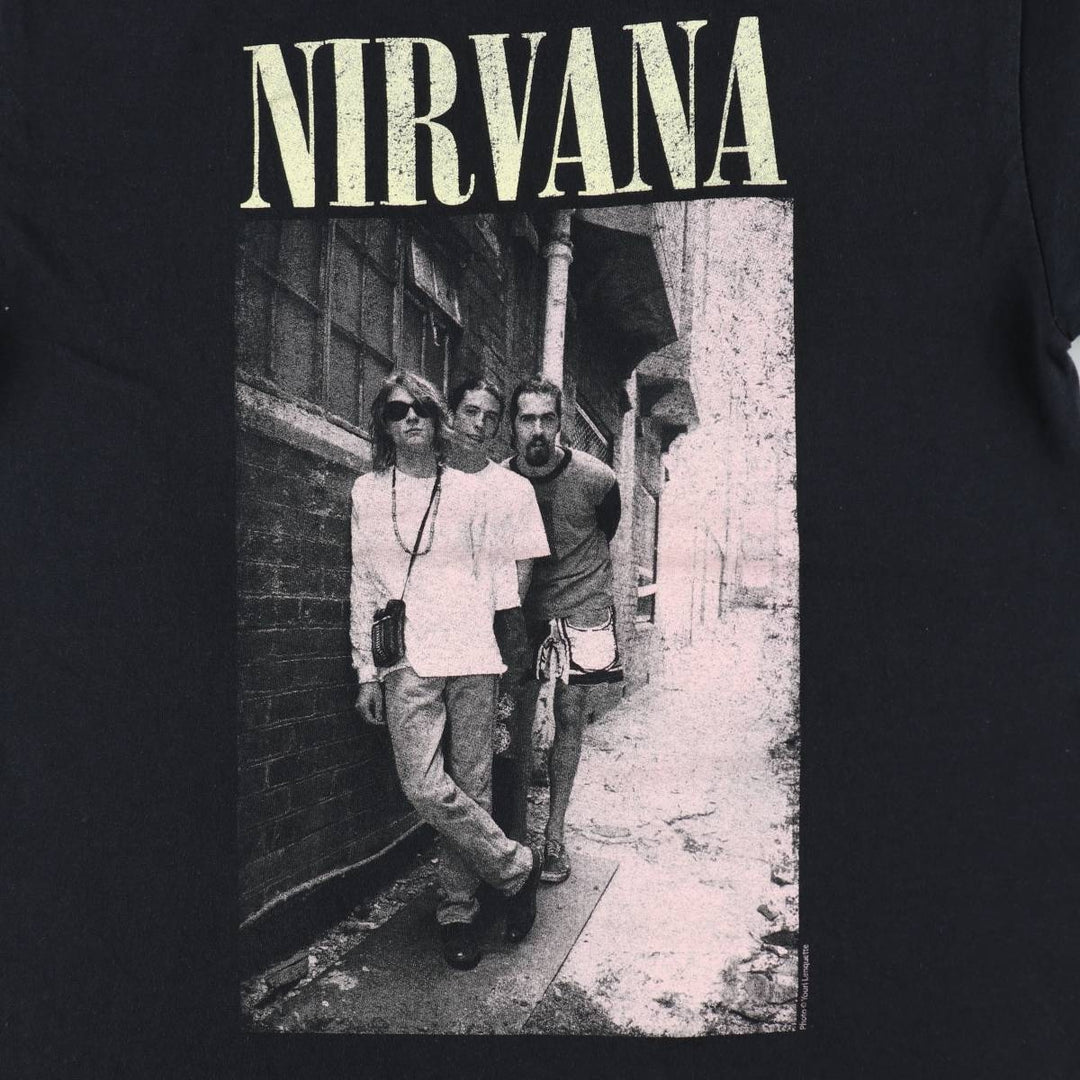 NIRVANA Nirvana Band T-shirt, Band T, Men's S size unclear black type Vintage Second Hand