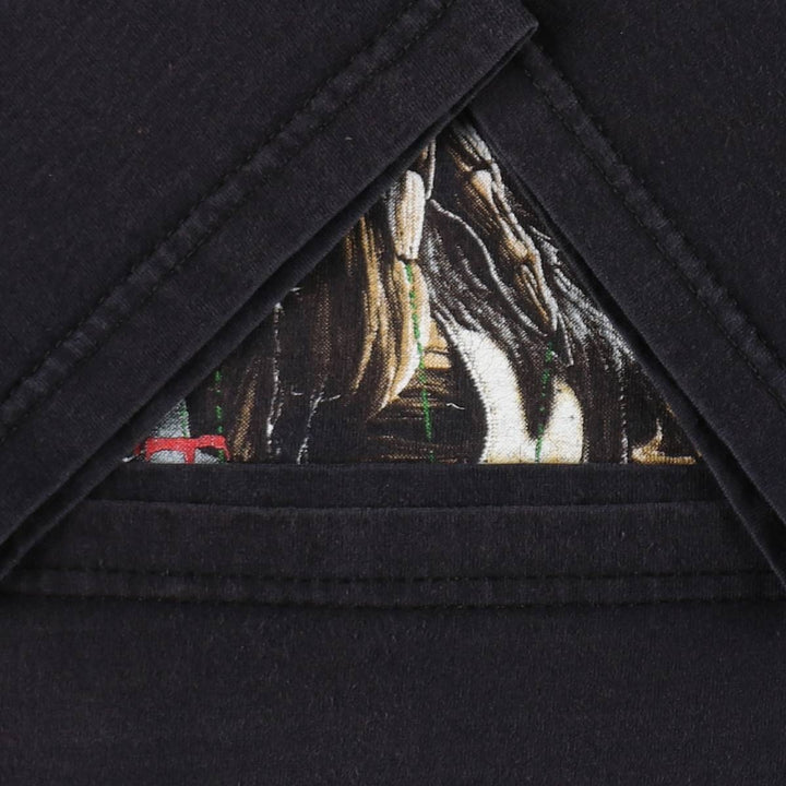 IRON MAIDEN Iron Maiden Band T-shirt Band T Men's M size unclear black type Vintage Second Hand