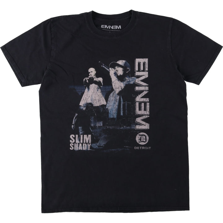 EMINEM Rap T-Shirt, Made in the UK, Men's Size L (approx.) cotton black type Vintage Second Hand