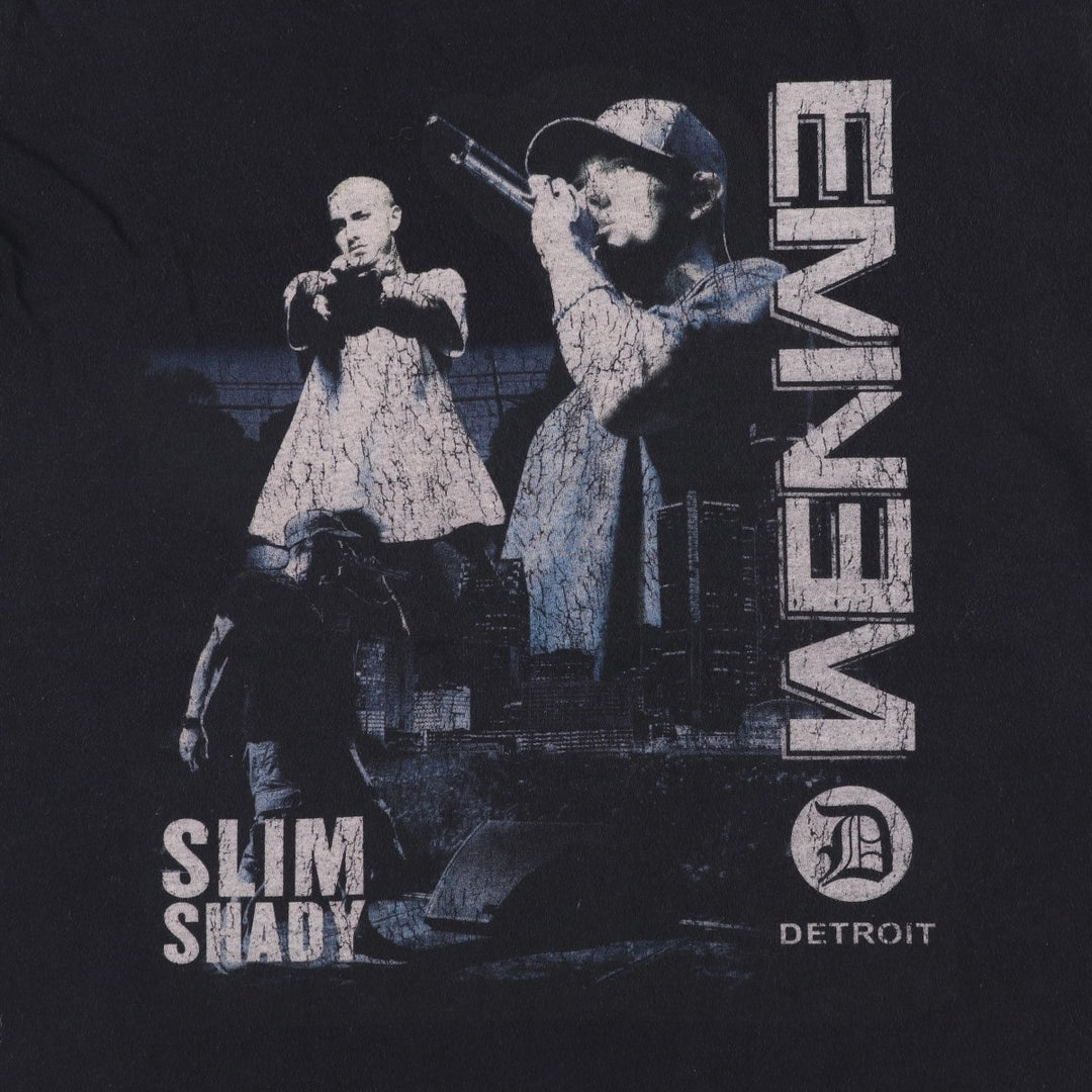 EMINEM Rap T-Shirt, Made in the UK, Men's Size L (approx.) cotton black type Vintage Second Hand
