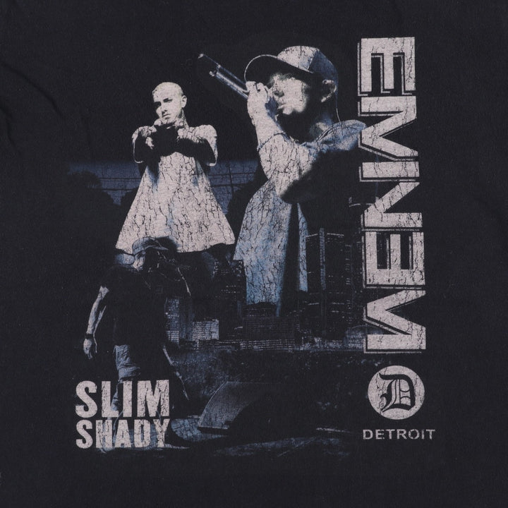 EMINEM Rap T-Shirt, Made in the UK, Men's Size L (approx.) cotton black type Vintage Second Hand