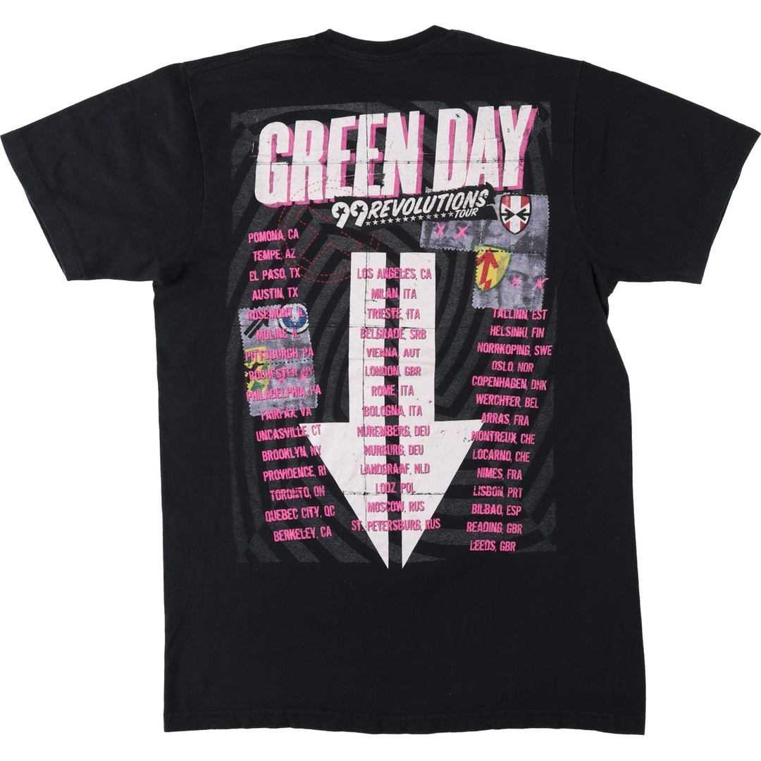 GREEN DAY Green Day Band T-shirt Band T Men's XL size unclear black type Vintage Second Hand